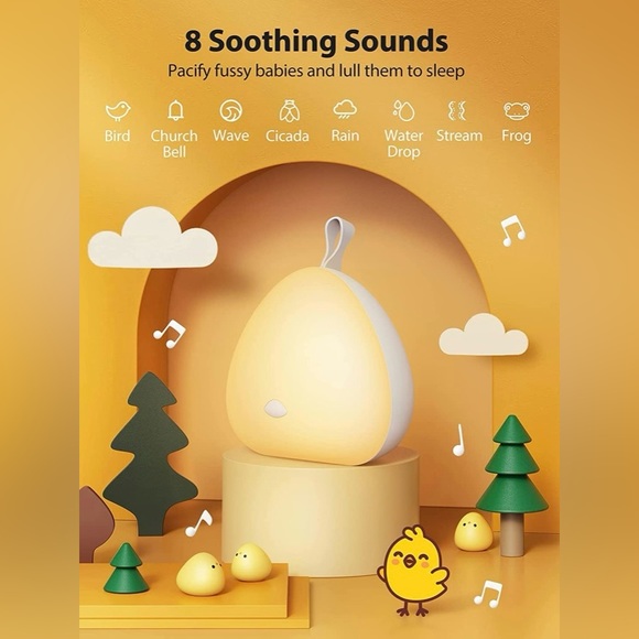 Portable Rechargeable Bedside Lamp with built in Sound Machine - Picture 2 of 4